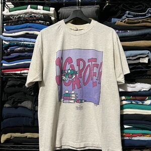 90s vintage Humeur design Casual Gray Graphic Tee